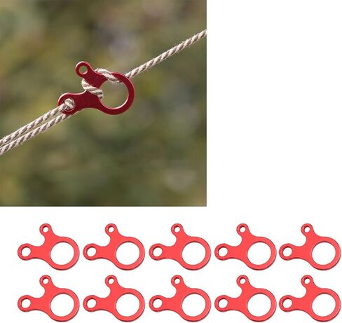 Guyline Tensioner Aluminium Alpoy 20pcs tent cord paracord 3 rope rope rope rope guy line line scond agbers for thet camping backking backpack activity (الذهب) in Kuwait