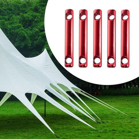 5Pcs Aluminum Alloy Cord Tensioners Guyline Sticks Wind Rope Adjusters Fastener Buckles for Camping Hiking Tarps in Kuwait