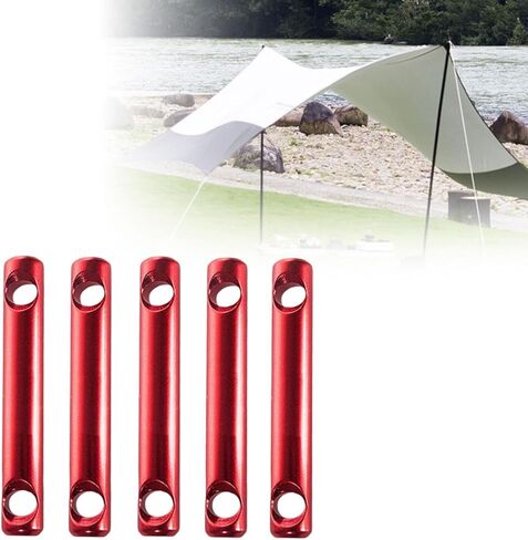 5Pcs Aluminum Alloy Cord Tensioners Guyline Sticks Wind Rope Adjusters Fastener Buckles for Camping Hiking Tarps in Kuwait