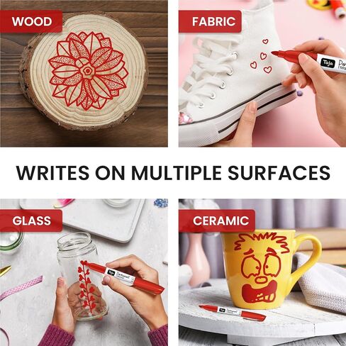 علامات دائمة نصيحة جيدة ، 30 حزمة تجفيف سريع الأسود وعلامات دائمة مقاومة للتهوية مجموعة كبيرة للكتابة والرسم على الخشب والبلاستيك والمعادن والزجاج والحجر ، مثالية للوازم المدرسي المكتبي in Kuwait