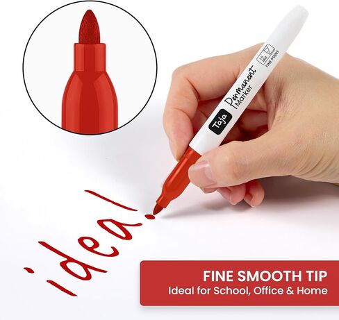 علامات دائمة نصيحة جيدة ، 30 حزمة تجفيف سريع الأسود وعلامات دائمة مقاومة للتهوية مجموعة كبيرة للكتابة والرسم على الخشب والبلاستيك والمعادن والزجاج والحجر ، مثالية للوازم المدرسي المكتبي in Kuwait