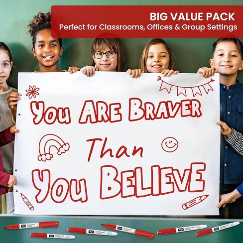 علامات دائمة نصيحة جيدة ، 30 حزمة تجفيف سريع الأسود وعلامات دائمة مقاومة للتهوية مجموعة كبيرة للكتابة والرسم على الخشب والبلاستيك والمعادن والزجاج والحجر ، مثالية للوازم المدرسي المكتبي in Kuwait