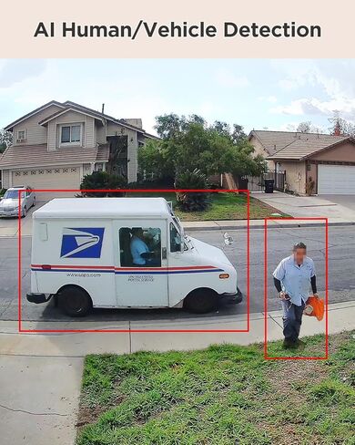 نظام كاميرا أمان 4K PoE، كاميرات برجية IP قبة 4X 8MP سلكية مع اكتشاف مركبة شخص AI للتسجيل المنزلي 24/7، ميكروفون مدمج، وصول عن بعد، 4K 8CH NVR 2TB HDD، PD94CA30408-8M in Kuwait