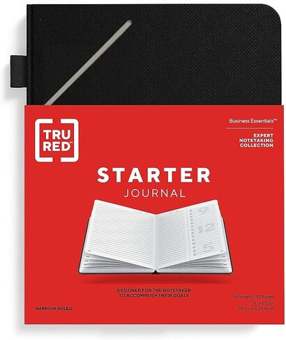 Tru Red Staples Journal Large Starter Journal ، Black ، 2/Pack (TR58412VS) in Kuwait
