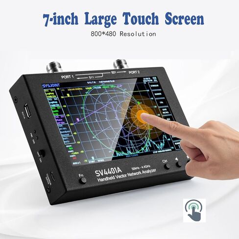GOOZEEZOO NanoVNA-H4 Vector Network Analyzer with 9 SMA Calibration 10KHz-1.5GHz HF VHF UHF Antenna Analyzer Measuring S Parameters, Voltage Standing Wave Ratio, Phase, Delay, Smith Chart(4 inch) in Kuwait