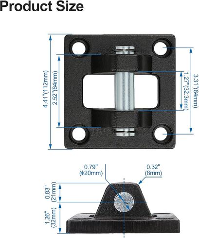 Baomain Foot Flange CB-125 لتركيب القدم مع أسطوانة هوائية قياسية SC 125 in Kuwait