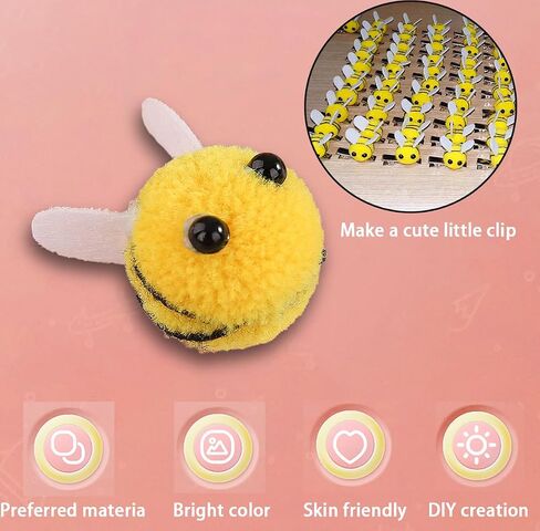 Sndperiexam 30 PCS Mini Wool Felt Bees Cute Bee Craft Supplies Love for Crafts Plush Bees Bees Decor in Saudi Arabia
