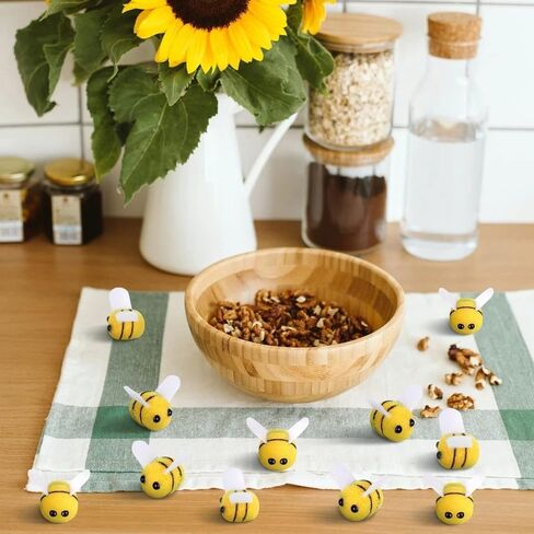 Sndperiexam 30 PCS Mini Wool Felt Bees Cute Bee Craft Supplies Love for Crafts Plush Bees Bees Decor in Saudi Arabia