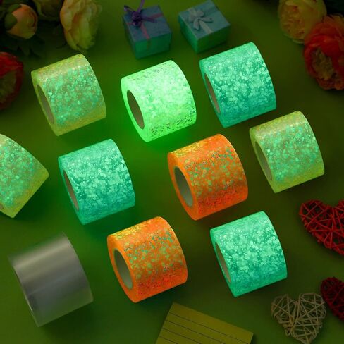 Hydren 5 PCS Nano Tape Bubble Kit Glow في مجموعة صانع الغراء المظلمة Nano No Heating مطلوبة 49.2 قدمًا × 1.97 بوصة مناسبة للأطفال المبتدئين للأشعة فوق البنفسجية غراء مزدوج ملون لصنع الفقاعة in Saudi Arabia