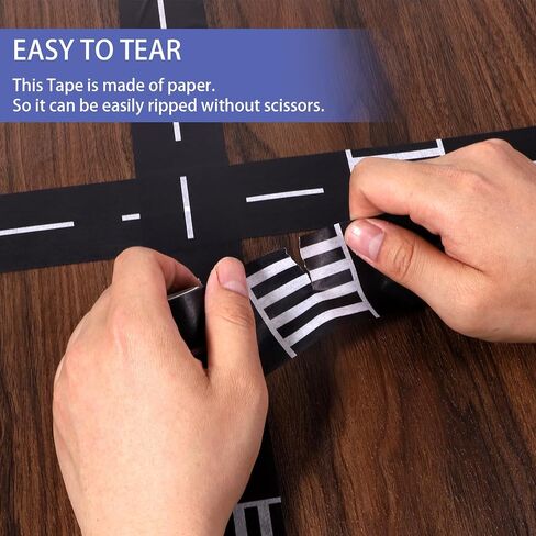 4 Rolls Roadway Tape, 16.4ft Black Residue Free Road Car Track Tape Race Cars Decorations for Kids Birthday Party Party Racing Party Decoration in Saudi Arabia