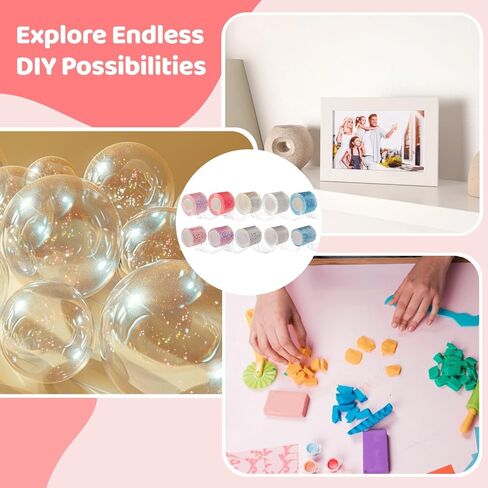 Omistar 10 PCS Nano Tapes ، Multicolor Nano Tape Bubble Kit و Multi-Color و Bubble Making Corning for Crafting و Tecoring و DIY ، مناسبة للمبتدئين والأطفال (65.6 قدم × 2 بوصة) in Kuwait