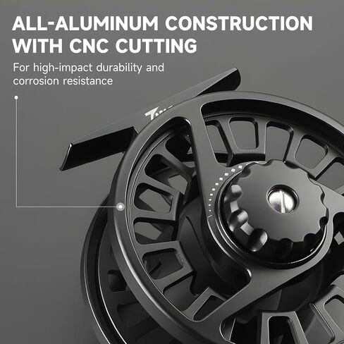 Maxcatch Tino Fly Fishing Reel, Large Arbor All Aluminum with CNC Cutting Trout Fly Reels, 3/4 5/6 7/8wt in Saudi Arabia