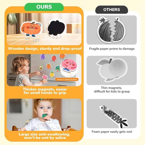 Joycat Wooden Bridge Magnets للأطفال الصغار ، 20 مغناطيس ثلاجة حيوانات لطيف للأطفال ، ألعاب مغناطيسية كاملة ، هدايا تعلم الأطفال التعليمية الممتعة لمدة 2 3 4 5 سنوات in Saudi Arabia