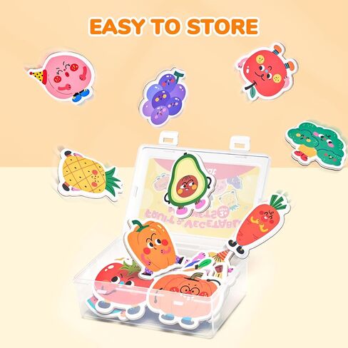 Joycat Wooden Bridge Magnets للأطفال الصغار ، 20 مغناطيس ثلاجة حيوانات لطيف للأطفال ، ألعاب مغناطيسية كاملة ، هدايا تعلم الأطفال التعليمية الممتعة لمدة 2 3 4 5 سنوات in Saudi Arabia