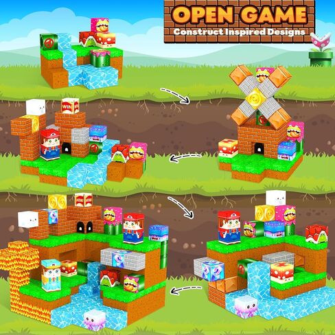 Magnetic Blocks Kids Toys & Games, Magnetic Building Cubes Montessori Construction Sensory Toys for 3-5 5-7 6-8 8-13 Year Old Boys Girls, Toddler for Ages 3+ Birthday Decorations Party Favors Gifts in Saudi Arabia