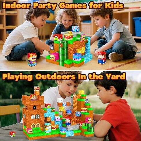 Magnetic Blocks Kids Toys & Games, Magnetic Building Cubes Montessori Construction Sensory Toys for 3-5 5-7 6-8 8-13 Year Old Boys Girls, Toddler for Ages 3+ Birthday Decorations Party Favors Gifts in Saudi Arabia