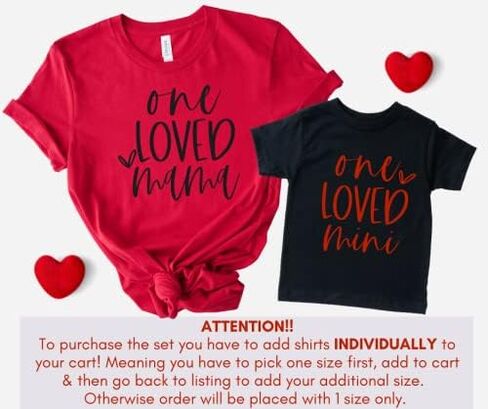 One Loved Mama Mini, Mommy and Me Valentine Shirts, Valentine's Day Mom and Daughter Matching Outfits, Son Mother Baby Valentines Day Gifts for Mom. Multicolor in Saudi Arabia