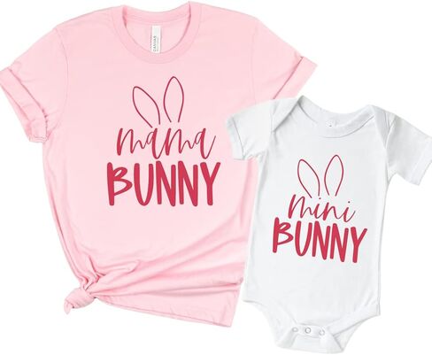 Bunny Ears Mama Mini Mommy وأنا مطابقة ملابس لعيد الفصح ، أم عيد الفصح اللطيف ، وقمصانني ، الأم الابنة الأم ، ملابس عيد الفصح ، مومي طفل أرنب عيد الفصح. Bears2 متعدد الألوان in Saudi Arabia