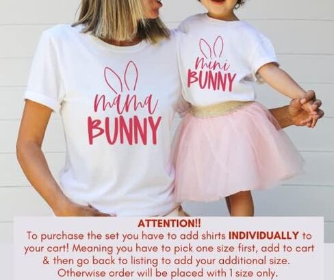 Bunny Ears Mama Mini Mommy وأنا مطابقة ملابس لعيد الفصح ، أم عيد الفصح اللطيف ، وقمصانني ، الأم الابنة الأم ، ملابس عيد الفصح ، مومي طفل أرنب عيد الفصح. Bears2 متعدد الألوان in Saudi Arabia