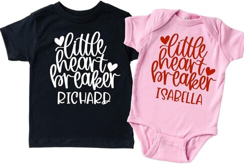 Little Heart Breaker Baby Valentines Day Outfit Boy Or Girl, Cute Toddler Boy Valentines Day Shirt, Valentine's Day Outfit for Toddler Girl, Newborn Valentine's Day Onesie. Multicolor in Saudi Arabia