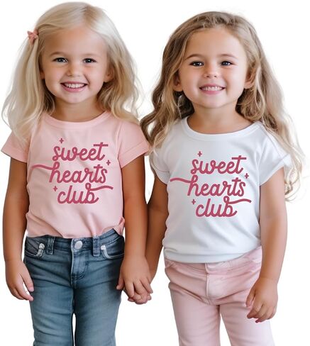 نادي Sweatheart Club مطابقة لأشقاء عيد الحب قميص ، طفل عيد الحب يوم الفتاة الصبي ، صبي طفل عيد الحب قميص يوم ، فتاة عيد الحب الصغار ، قمصان عيد الحب لطيف للأطفال. in Saudi Arabia