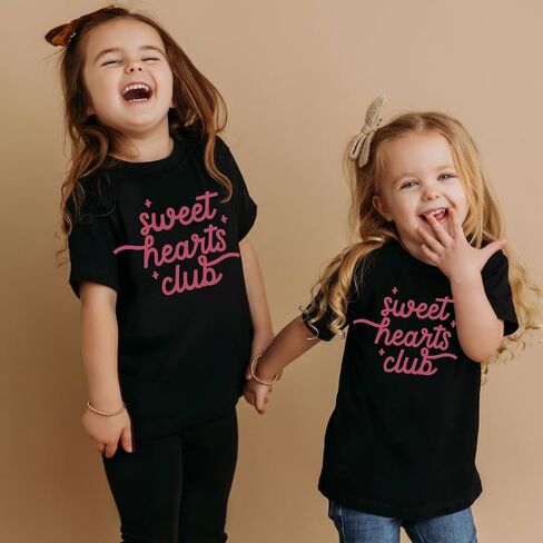 نادي Sweatheart Club مطابقة لأشقاء عيد الحب قميص ، طفل عيد الحب يوم الفتاة الصبي ، صبي طفل عيد الحب قميص يوم ، فتاة عيد الحب الصغار ، قمصان عيد الحب لطيف للأطفال. in Saudi Arabia