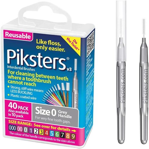 Piksters Interdental Brushes (35 Pack, Size 0 (Grey)) in Kuwait