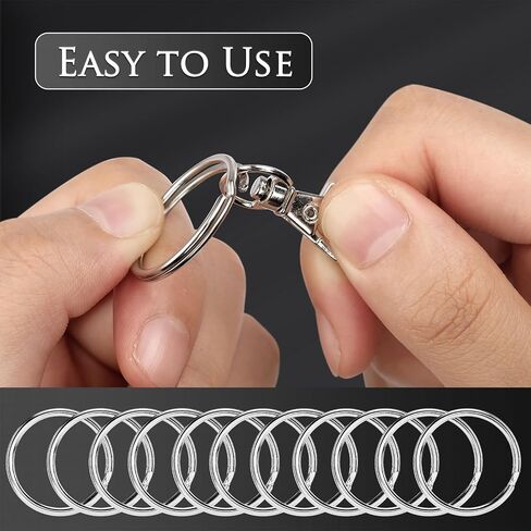 Bonison 50 PCS Keychain Making Kit مع Cobster Claw Clasps & Key Rings - Ckeychain Clip مع لوازم الحرف الحلقية الرئيسية لسلاسل المفاتيح DIY ، مجوهرات ومشاريع الحبل in Kuwait