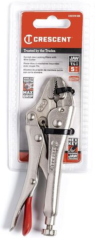 زرادية قفل بفك منحني 5 بوصة مع قطاعة أسلاك من كريسنت - C5CVN-08 in Kuwait