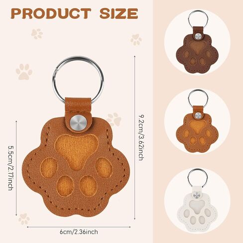 3 PCS Pet Fur Storage Ckeychain ، سلسلة مفاتيح شعر الكلب ، سلسلة المفاتيح على شكل PAW ، مفاتيح هدية ميموريال ، حامل مفتاح مصنوع يدويًا لجمع شعر القط والكلب in Saudi Arabia