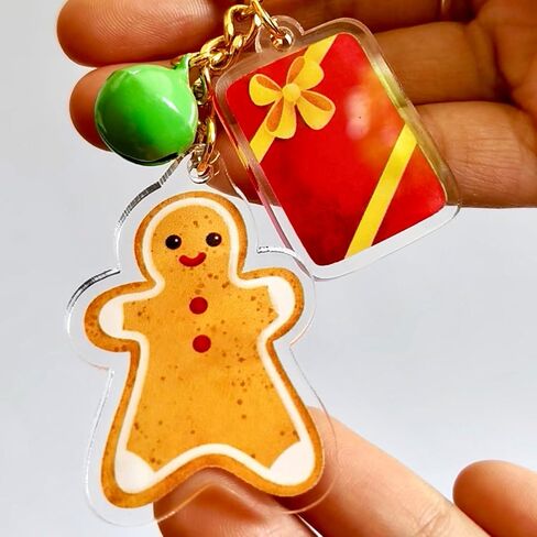 سلسلة مفاتيح Charm Charm التي وضعتها Adore by Nat - سلاسل مفاتيح العطلات الاحتفالية مع Santa و Snowman و Gingerbread & More - Stocking Stuffers و Gifts ، مجموعة من 5 in Saudi Arabia