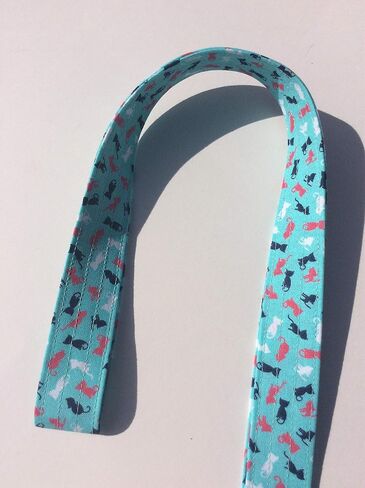 Mini Cats Lanyard ID Badge Key Holder Keeper Fabric Teal Kittens in Saudi Arabia