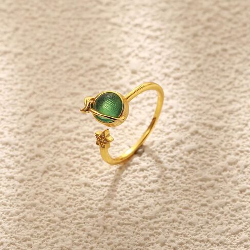 KIFUTENG To My Daughter Fidget Ring,925 Sterling Silver Fidget Anxiety Spinner Planet Rings for Women Girls Open Adjustable Blue Moon Star Ring Bands with AAA Zirconia Christmas Valentines Day Gifts in Kuwait