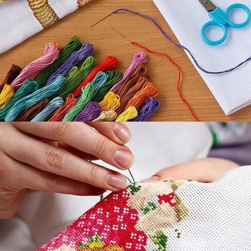Disnesart Cross Stitch مختومة مجموعات التطريز الكاملة DIY 11CT الخيط القطن المطبوع DIY Needlepoint Kits Craft Edelework مجموعة مجموعات مختومة المتقاطع مع 16x20 بوصة in Saudi Arabia
