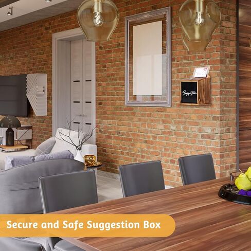 Suggestion Box with Slot Lock with 100 Suggestion Cards - Ballot, Donation, Comment Drop Box for Church, Office, Wedding - Wall Mount/Countertop in Saudi Arabia