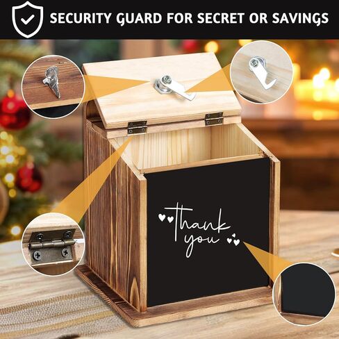 Suggestion Box with Slot Lock with 100 Suggestion Cards - Ballot, Donation, Comment Drop Box for Church, Office, Wedding - Wall Mount/Countertop in Saudi Arabia