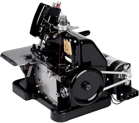 آلة خياطة Serger الثقيلة - آلة Overlock Coverstitch باليد للجلد والأقمشة ، إطار معدني متين ، مثالي للاستخدام المهني والمنزل (أخضر) in Kuwait