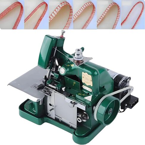Industrial Overlock Sewing Machine, Heavy Duty Metal Frame Serger, Professional Grade Sergers for Fabrics, High-Speed Overlocker for Seam Finishing in Saudi Arabia