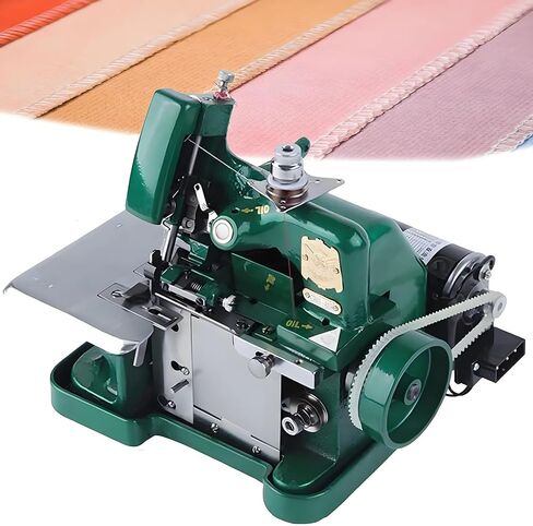 Heavy Duty Overlocker Serger Machine - 3-4 Thread Industrial Sewing, Adjustable Stitch Length, Durable Metal Frame, Perfect for Thick Fabrics & Includes Accessories in Saudi Arabia