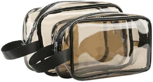 Clear Travel Toiletry Bag,Cosmetic Bag,Dark Transparent Travel Pouch,Best Gift,Christmas in Saudi Arabia
