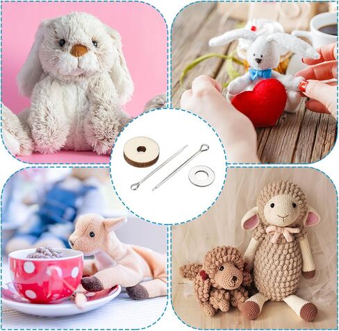 PATIKIL 20mm Doll Joints, 16 Set Removable Cotter Pin Joints Connector and Fiberboard Tray for Bear Limbs Making Head DIY Crafts Accessories in Saudi Arabia