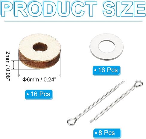 PATIKIL 35mm Doll Joints, 8 Set Removable Cotter Pin Joints Connector and Fiberboard Tray for Bear Limbs Making Head DIY Crafts Accessories in Saudi Arabia