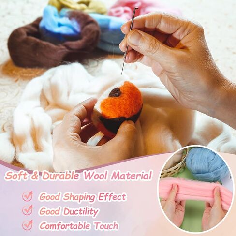 PATIKIL Wool Roving Yarn, 100G/3.53OZ Soft Felting Wool Pure Chunky Roving Yarn Bulk for Needle Felting Knitting Blanket Spinning Weaving DIY Craft, Dark Blue in Saudi Arabia
