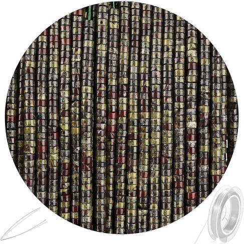 300pcs Dragon Dragon Blood Spacer Beads 2mmx4mm صغيرة شبه حجرية ثمينة Heishi Disc Rondelle Loose Gemstone Mods for Jewelry Making Bracelets Crafts Design Design in Kuwait