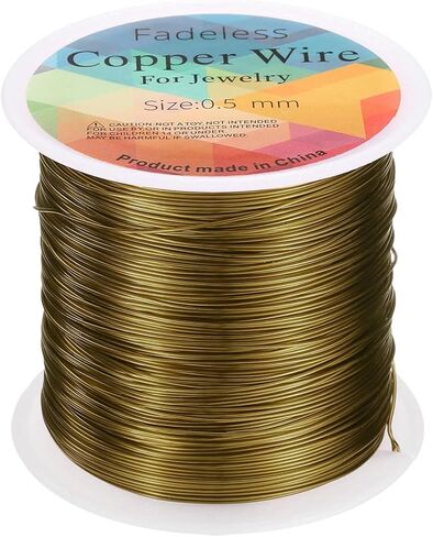 Harfington Wire 203ft الطول 24 مقياس النحاس الحرفية المجوهرات سلك تشويه مصافرة مقاومة لمجوهرات صنع لوازم الصياغة ، الأزرق القديم in Kuwait