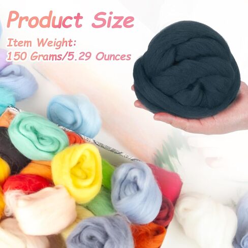 PATIKIL Wool Roving Yarn, 150G/5.3OZ Soft Felting Wool Pure Chunky Roving Yarn Bulk for Needle Felting Knitting Blanket Spinning Weaving DIY Craft, Dark Orange in Saudi Arabia