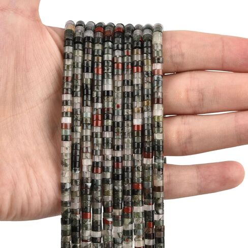 300pcs Natural Dragon Blood Spacer Beads 2mmx4mm Small Semi Precious Stone Heishi Disc Rondelle Loose Gemstone Beads for Jewelry Making Bracelets Crafts Beading Design in Saudi Arabia