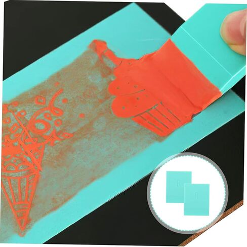 Artibetter 2PCS Screen Printing Squeegee مجموعة شفرات مطاطية لصياغة DIY وتطبيق الحبر للفنانين وصانعي الطباعة in Saudi Arabia