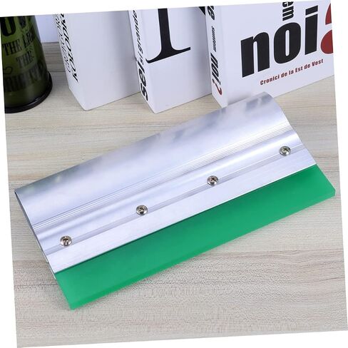 طقم Joofuny Rubber Squeegee لطباعة الشاشة الحريرية 25 سم شفرة مطاطية متينة مع مقبض الألومنيوم للحرف DIY وتطبيق الحبر العشوائي اللون in Kuwait