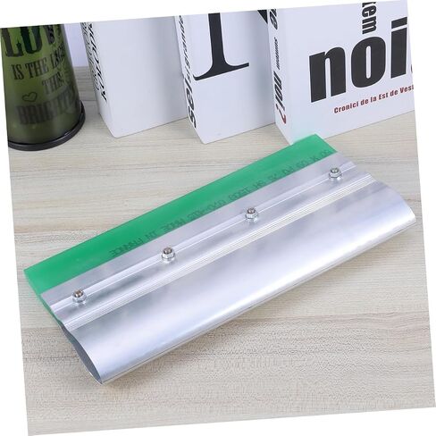 طقم Joofuny Rubber Squeegee لطباعة الشاشة الحريرية 25 سم شفرة مطاطية متينة مع مقبض الألومنيوم للحرف DIY وتطبيق الحبر العشوائي اللون in Kuwait